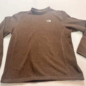 ~~North Face Sweater Mens XXL Brown 1/4 Zip Fleece Outdoors Hiking Pullover